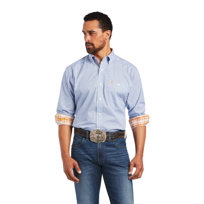 Camisas Ariat Relentless Alacrity Stretch Classic Fit Azules Hombre - Chile 073-XVFCGI